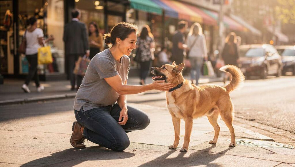Wer Hunde auf der Straße begrüßt, zeigt laut Verhaltenspsychologie diese sozialen Stärken